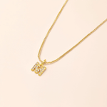 COLLAR LETRA MINI ZIRCON RODIO MARTINA