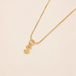 COLLAR LETRA MINI ZIRCON RODIO MARTINA