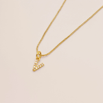 COLLAR LETRA MINI ZIRCON RODIO MARTINA