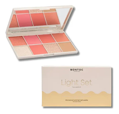PALETA DE RUBOR LIGHT SET 8T MONTOC