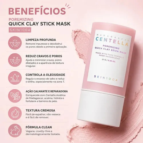 MASCARILLA MADAGASCAR EN BARRA POREMIZING CENTELLA SKIN1004 27G