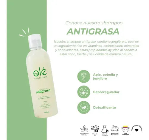 ACONDICIONADOR ANTIGRASA JENGIBRE 500ML OLÉ