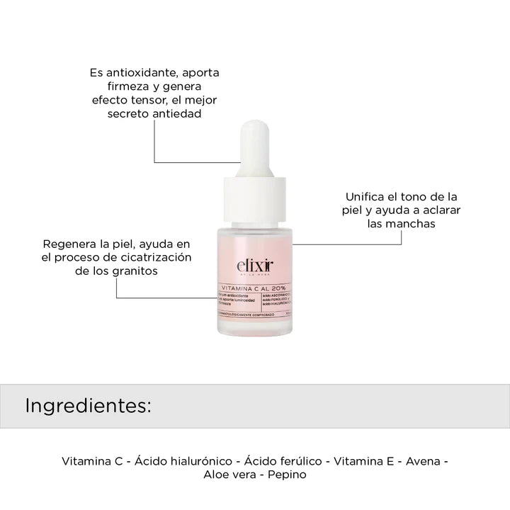 VITAMINA C AL 20% TRAVEL SIZE 10ML ELIXIR