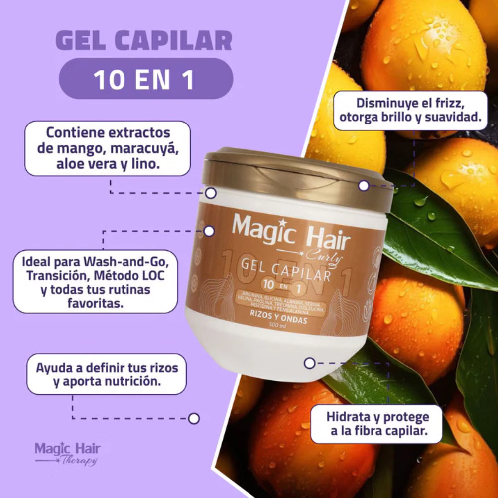 GEL CAPILAR CURLY 500ML MAGIC HAIR