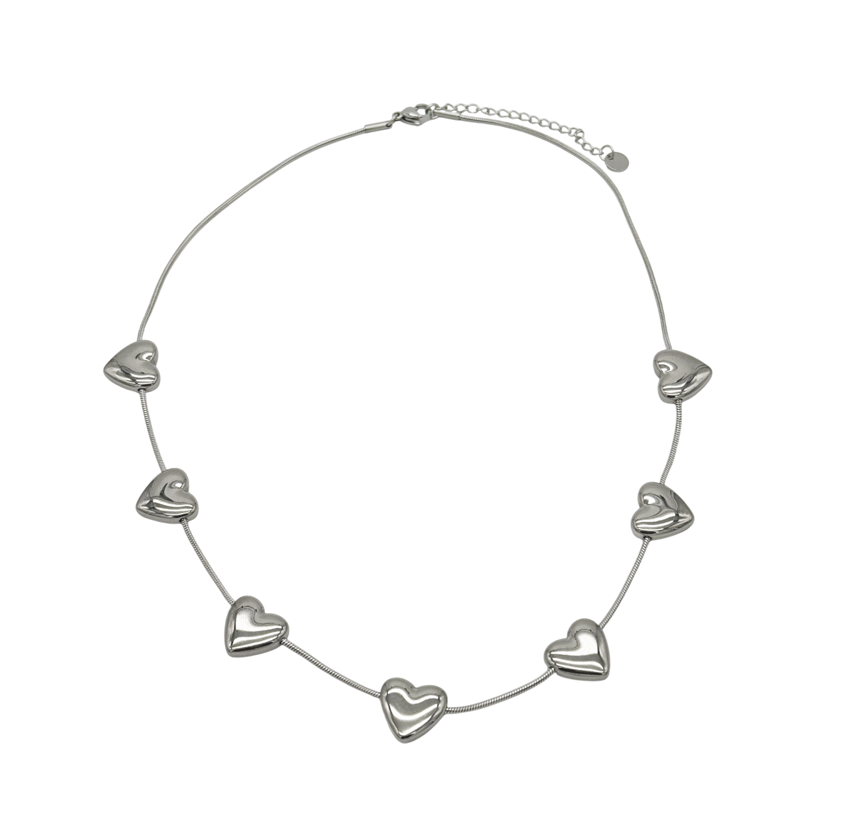 COLLAR MULTICORAZONES ACERO MARTINA
