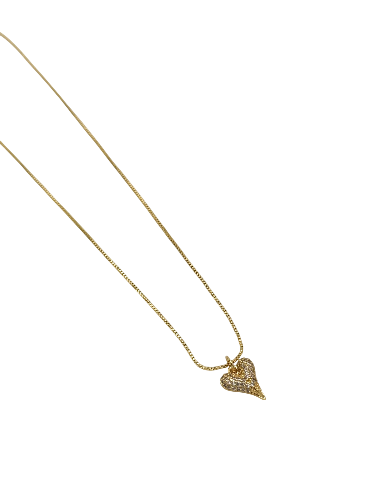 CADENA CORAZÓN ZIRCÓN 44CM RODIO MARTINA DORADO
