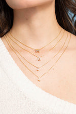 CADENA LETRA DORADA BRILLANTE 44CM RODIO MARTINA