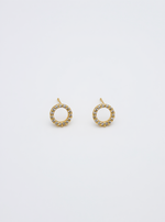 COLLAR + ARETE ARO ZIRCON RODIO MARTINA