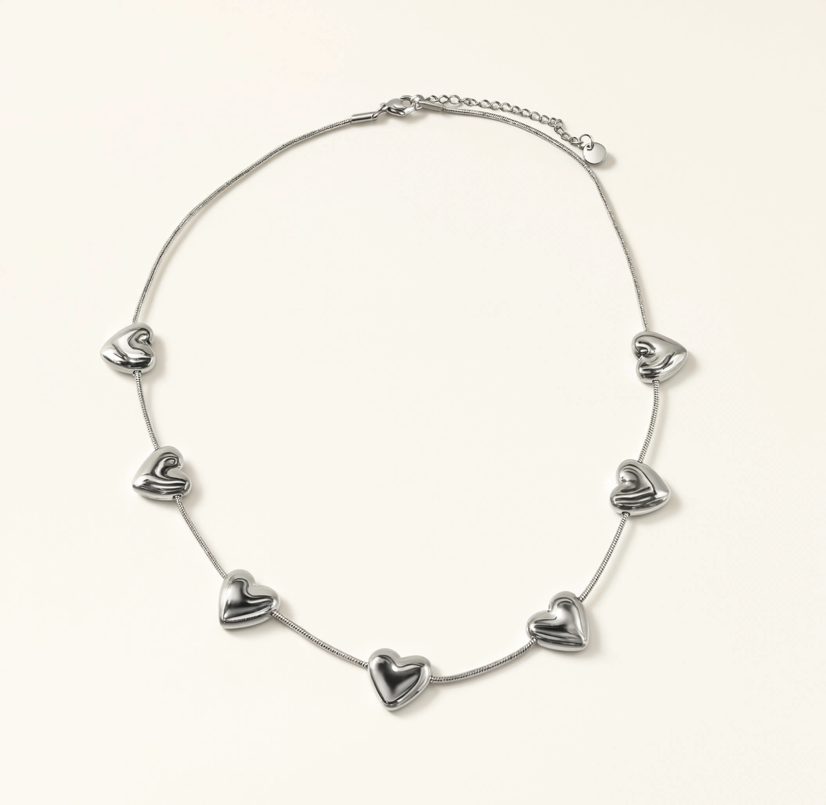 COLLAR MULTICORAZONES ACERO MARTINA