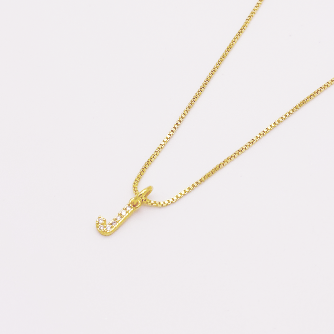 COLLAR LETRA MINI ZIRCON RODIO MARTINA