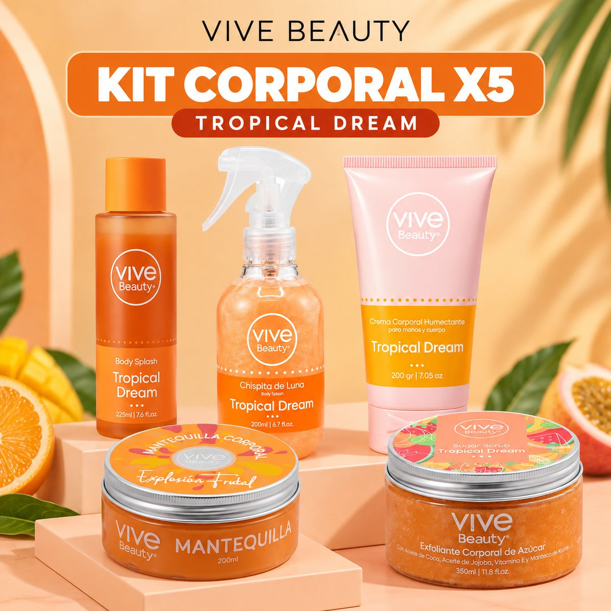 KIT CORPORAL TROPICAL DREAM X5 VIVE BEAUTY
