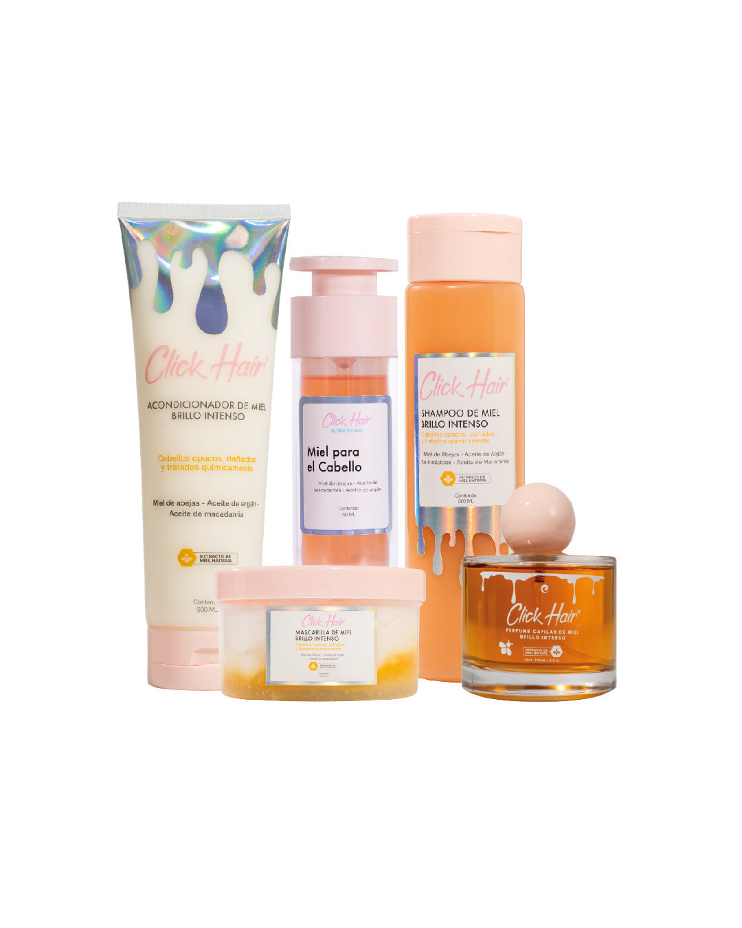 KIT CAPILAR LINEA DE MIEL BRILLO INTENSO X5 CLICK HAIR