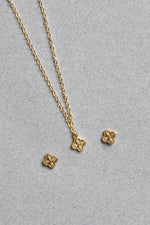 CADENA TRÉBOL 43CM RODIO MARTINA