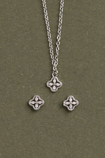 CADENA TRÉBOL 43CM RODIO MARTINA