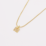 COLLAR LETRA MINI ZIRCON RODIO MARTINA