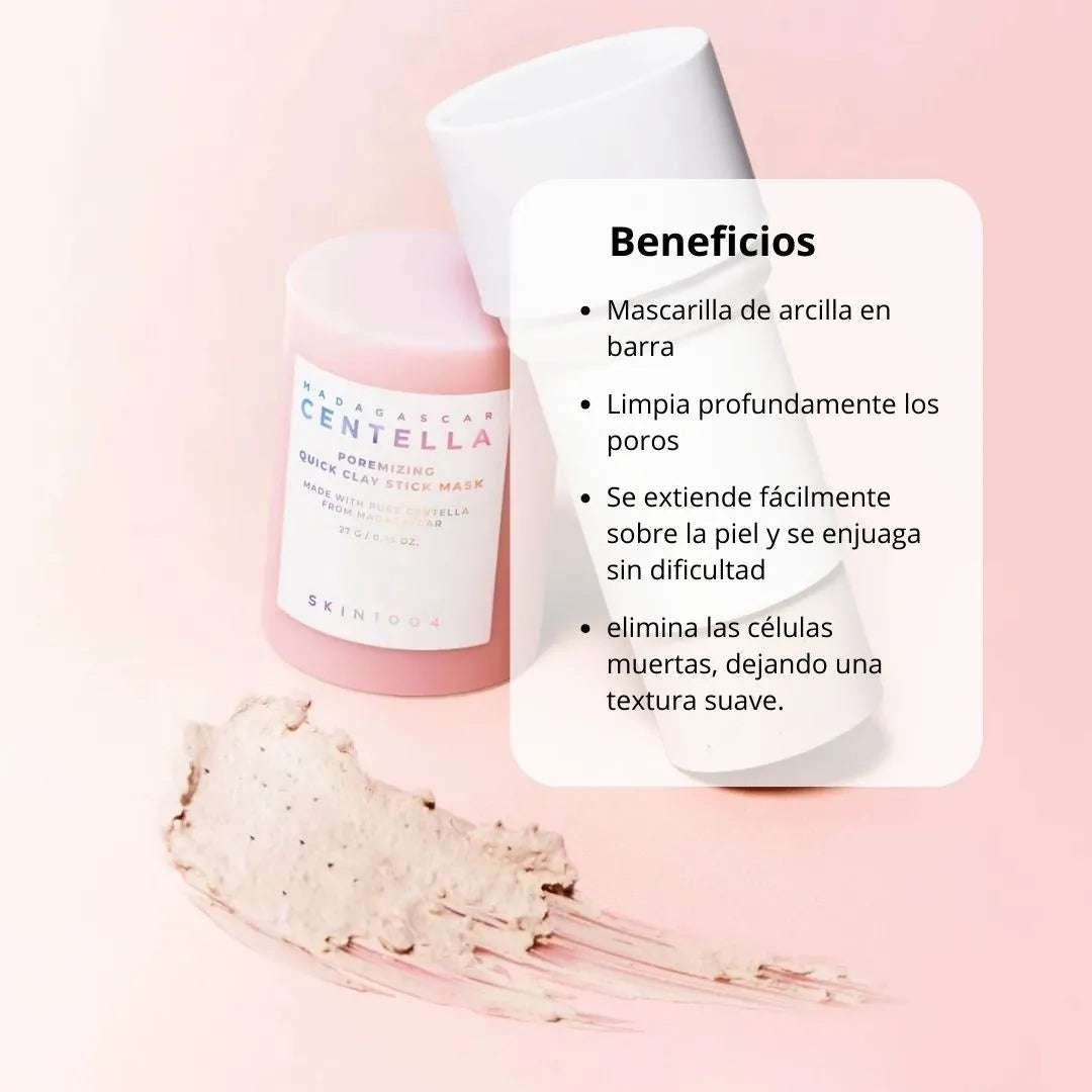 MASCARILLA MADAGASCAR EN BARRA POREMIZING CENTELLA SKIN1004 27G