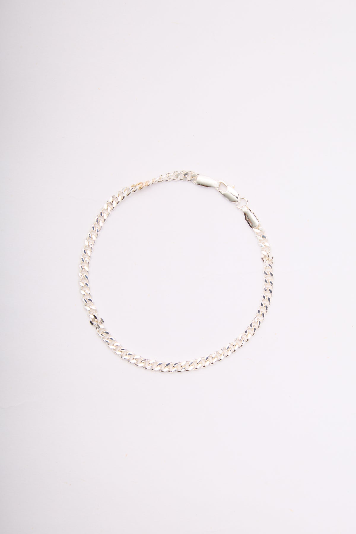 PULSERA CUBANA GRUESA 17CM MARTINA PLATEADO