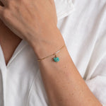 PULSERA DIJE EN CUARZO BAÑO DE ORO WISH