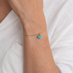 PULSERA DIJE EN CUARZO BAÑO DE ORO WISH