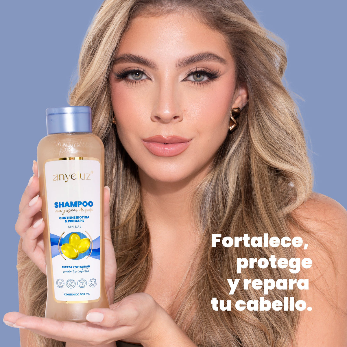 SHAMPOO GUSANO DE SEDA 500ML ANYELUZ