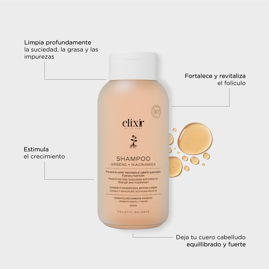 SHAMPOO GINSENG+NIACINAMIDA 500ML ELIXIR