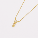 COLLAR LETRA MINI ZIRCON RODIO MARTINA