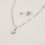 SET COLLAR+ARETES ESTRELLA MAR RODIO 42CM MARTINA