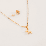 SET COLLAR+ARETES PERRITO 42CM RODIO MARTINA