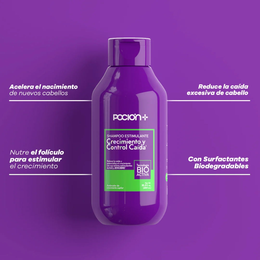 SHAMPOO CRECIMIENTO Y CAÍDA 450ML POCIÓN