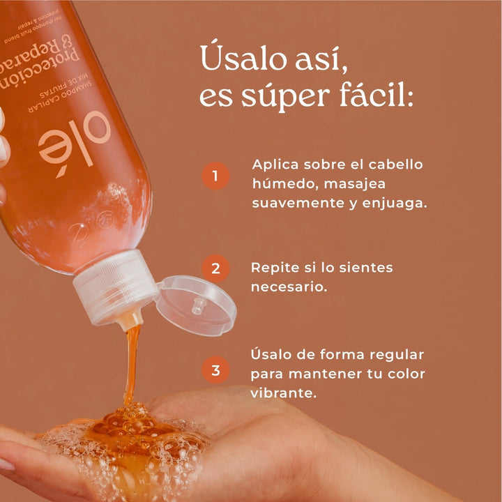SHAMPOO MIX DE FRUTAS PROTECCIÓN Y REPARACIÓN 500ML OLÉ