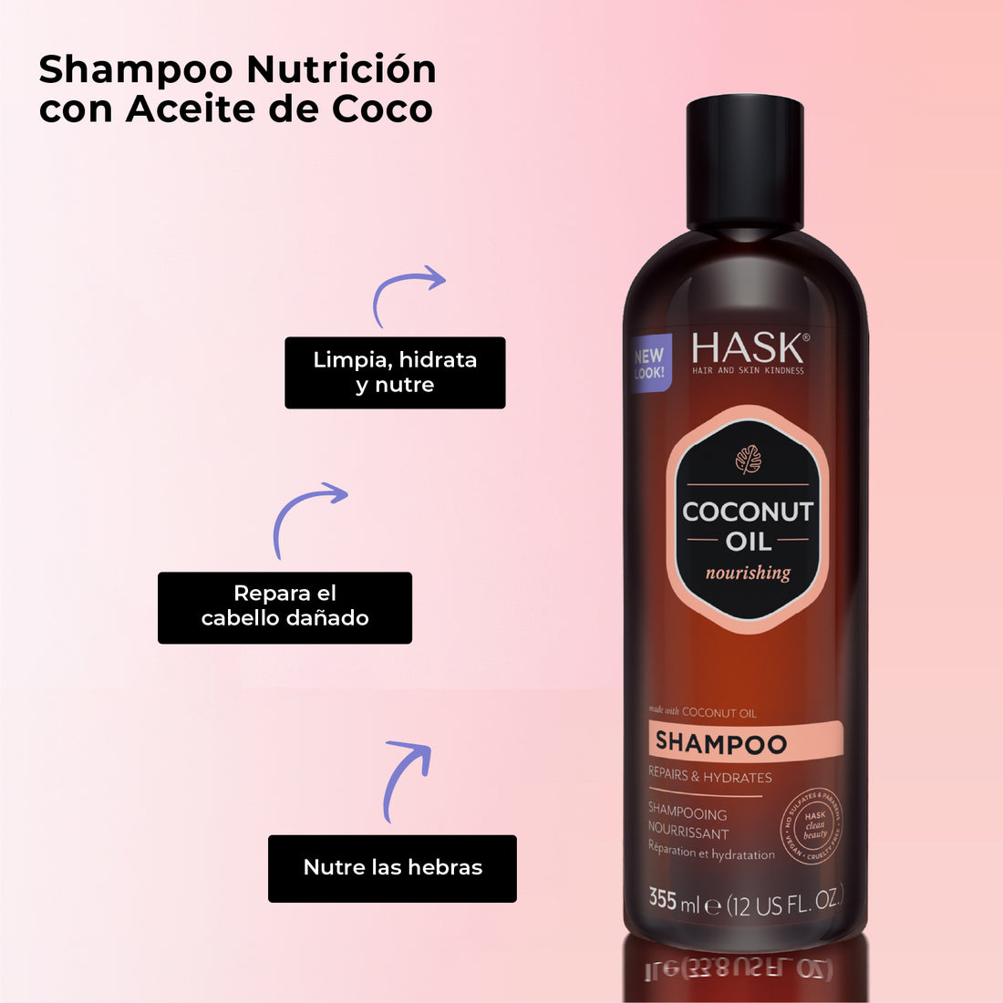SHAMPOO NUTRITIVO COCONUT 355ML HASK