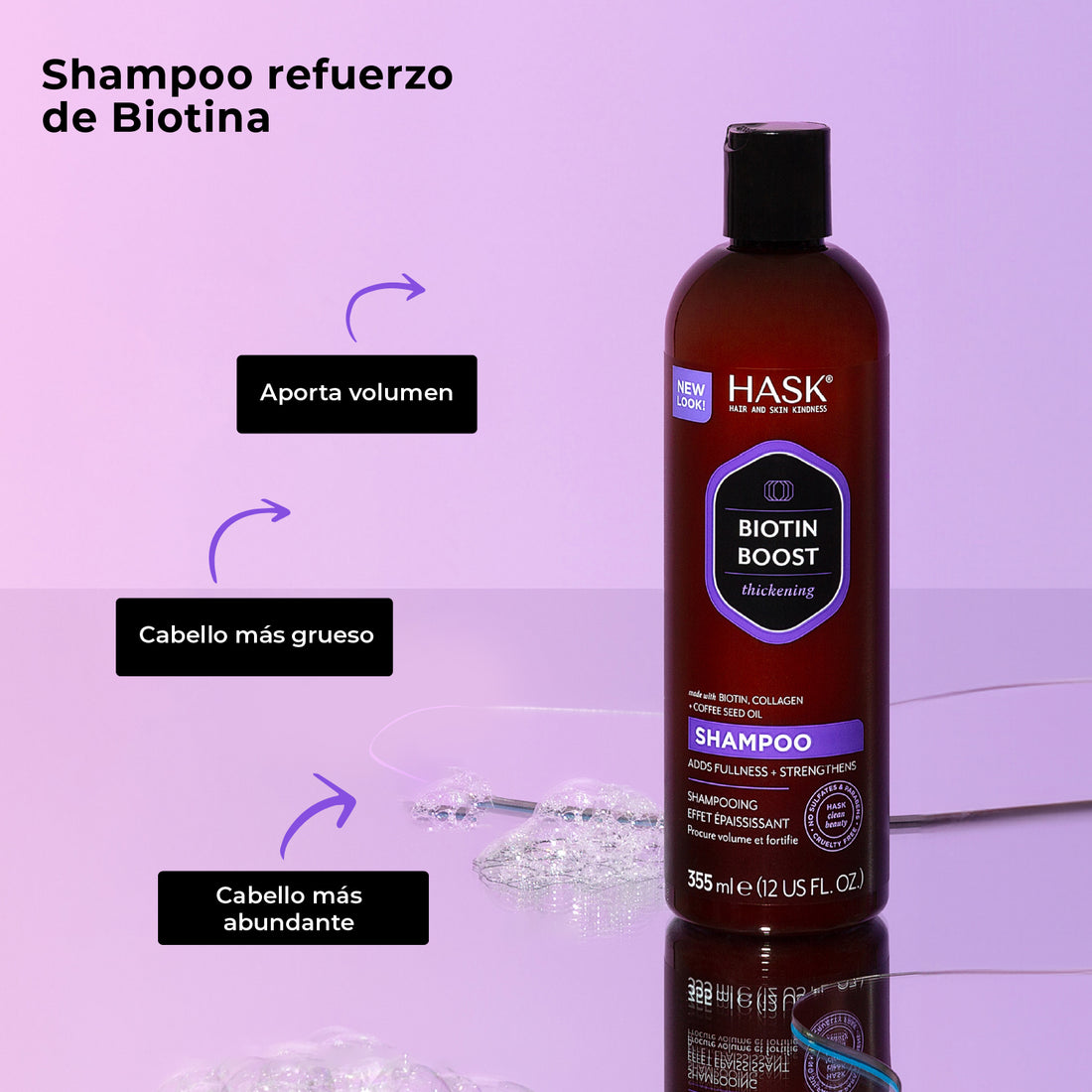 SHAMPOO ENGROADOR BIOTINA 355ML HASK
