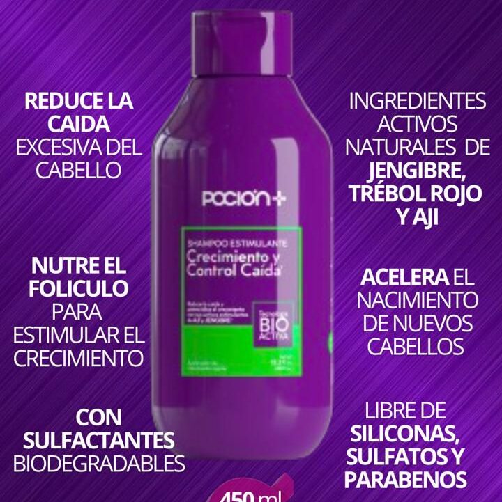 SHAMPOO CRECIMIENTO Y CAÍDA 450ML POCIÓN