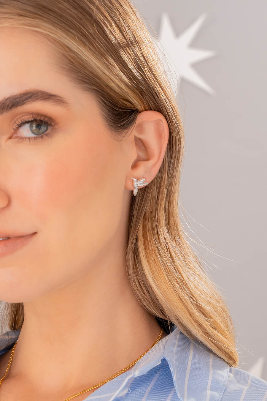 ARETES COLIBRI PLATA AVEMARIA