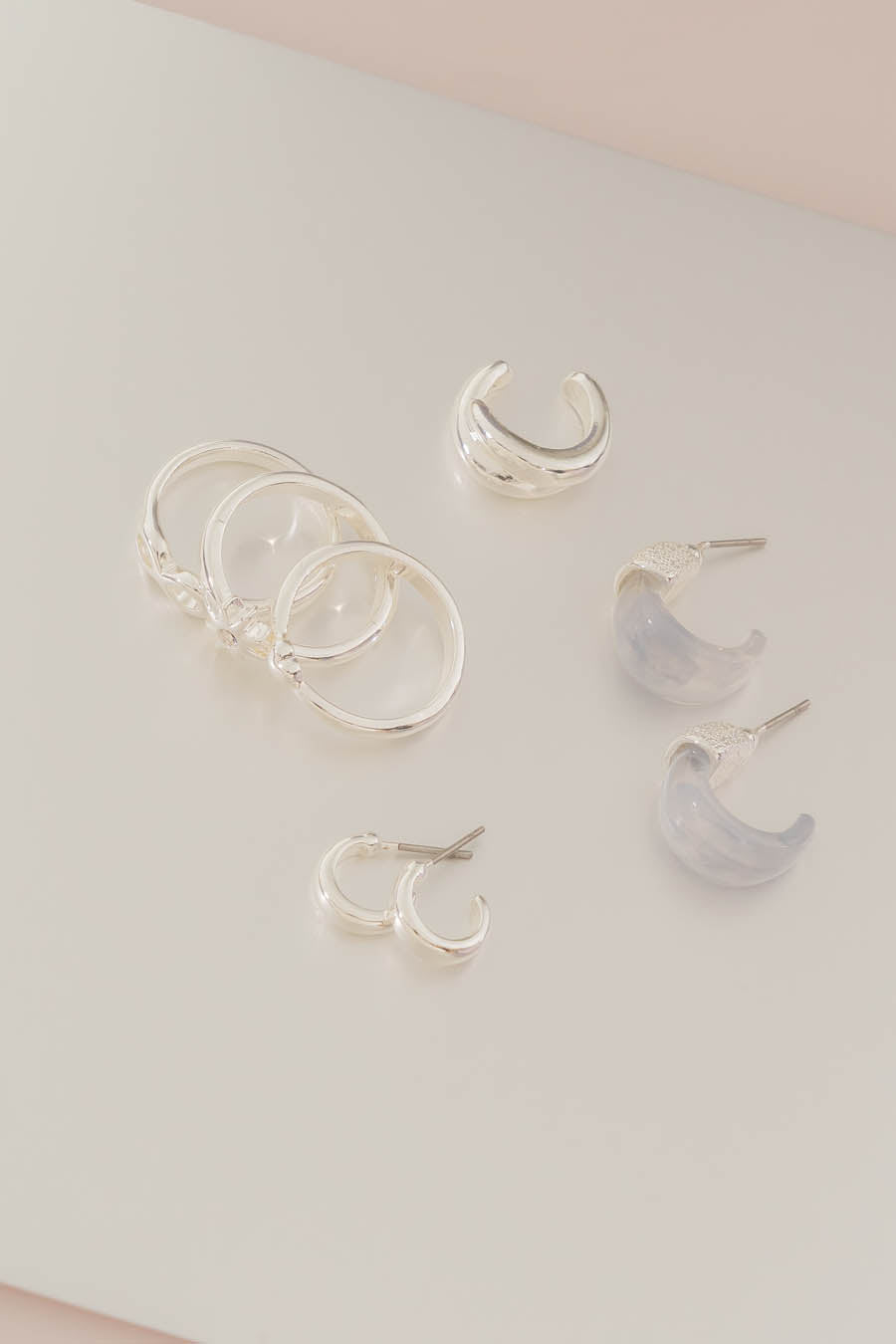 SET X3 ANILLOS INFINITO PLATA TALLA 8