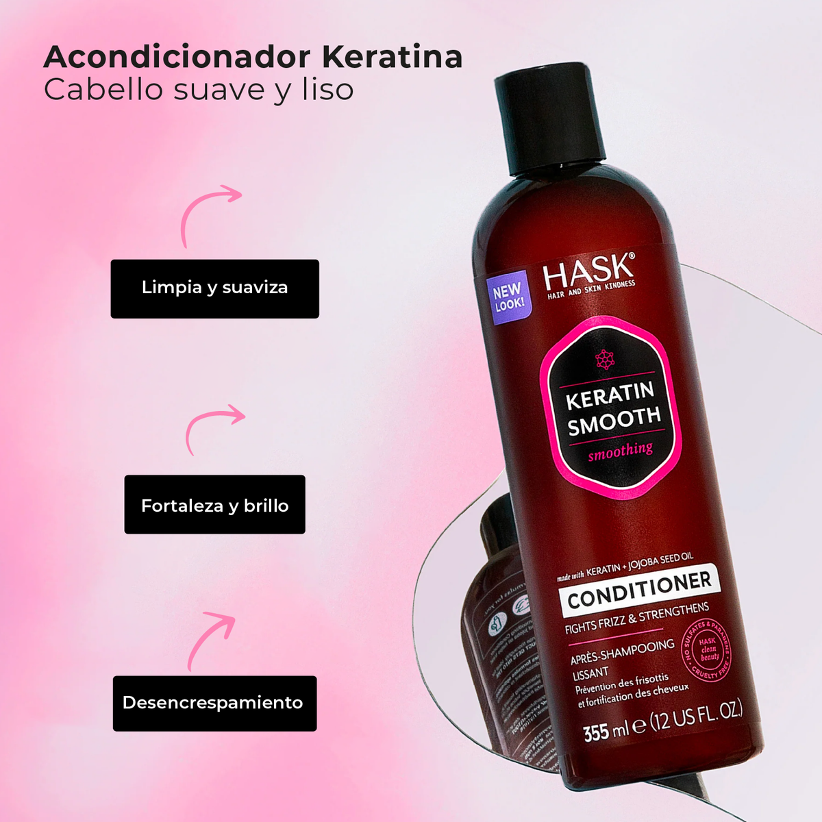 ACONDICIONADOR SUAVIZANTE KERATINA 355ML HASK