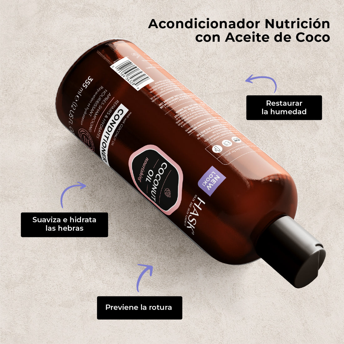 ACONDICIONADOR NUTRITIVO COCONUT 355ML HASK