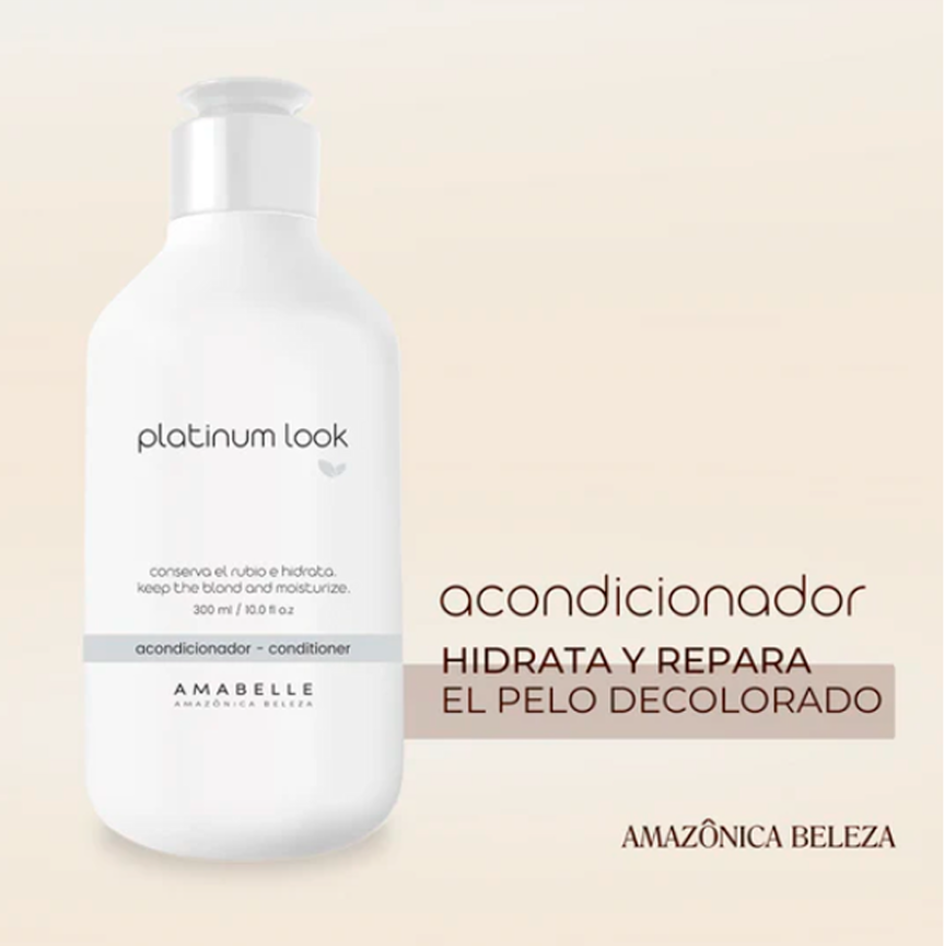 ACONDICIONADOR PLATINUM LOOK 300ML AMAZONICA BELEZA