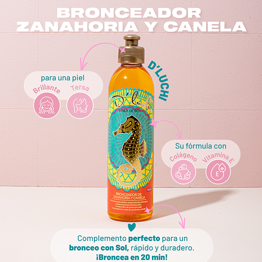 BRONCEADOR DE CANELA Y ZANAHORIA 250ML D'LUCHI