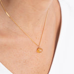 COLLAR DIJE EN CUARZO BAÑO DE ORO WISH