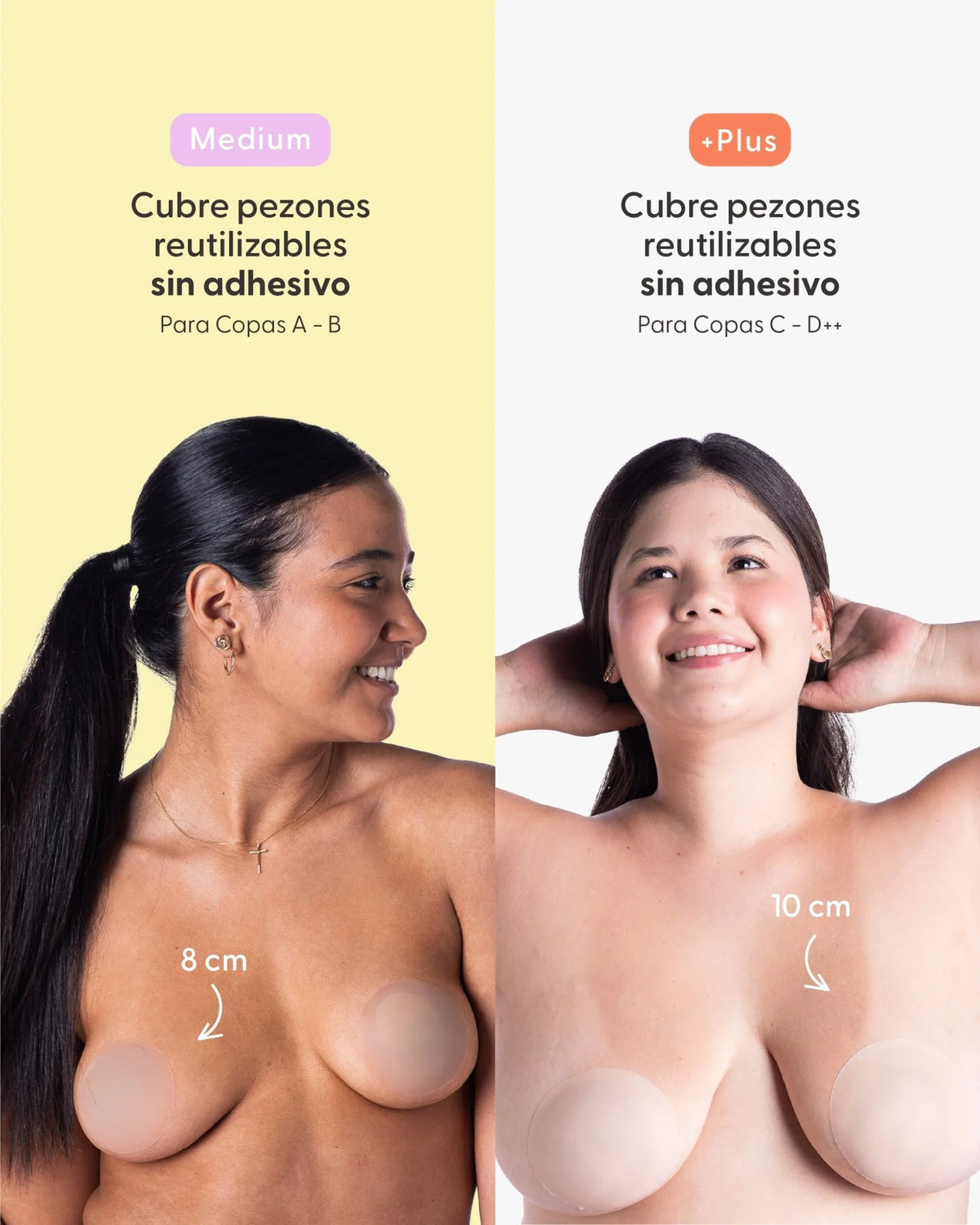 CUBRE PEZONES SIN ADHESIVO MEDIUM 8CM NIPSKIN