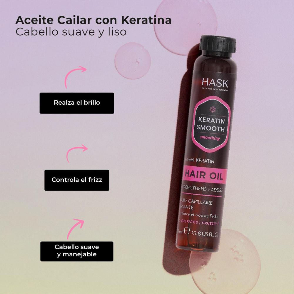 ACEITE CAPILAR SUAVIZANTE KERATINA 18ML HASK