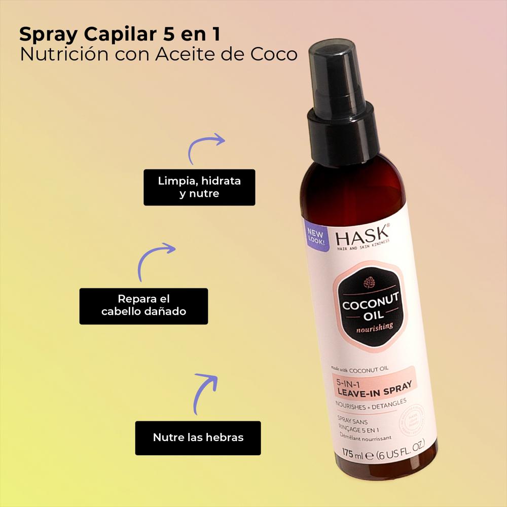 SPRAY SIN ENJUAGUE 5 EN 1 COCONUT 175ML HASK