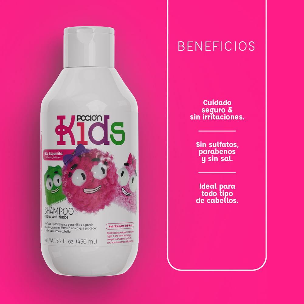 SHAMPOO KIDS ANTI-NUDOS 450ML POCIÓN