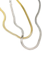 CADENA SNAKE ESCULPIDO 43CM RODIO MARTINA
