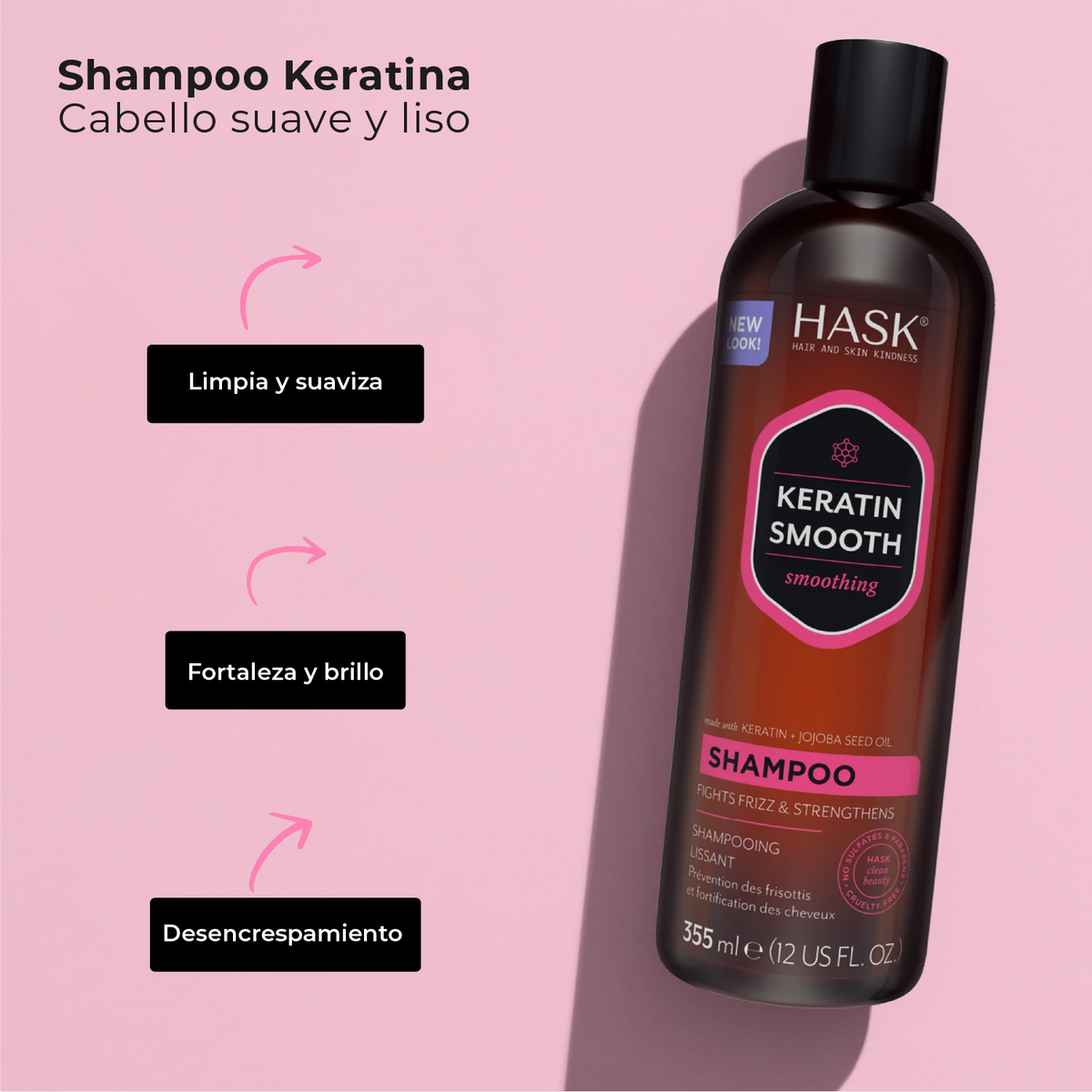 SHAMPOO SUAVIZANTE KERATINA 355ML HASK