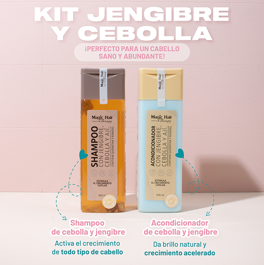 KIT X2 JENGIBRE Y CEBOLLA PARA REVITALIZAR MAGIC HAIR