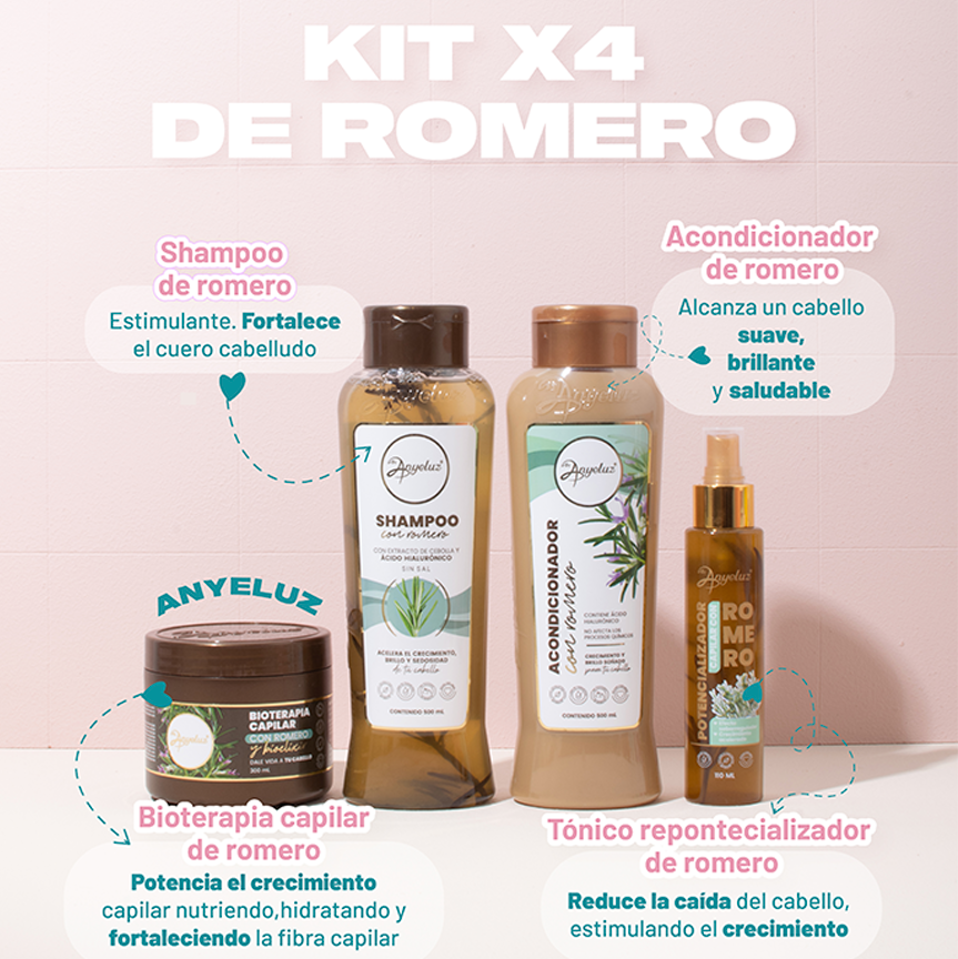 KIT X4 DE ROMERO ANTICAÍDA ANYELUZ