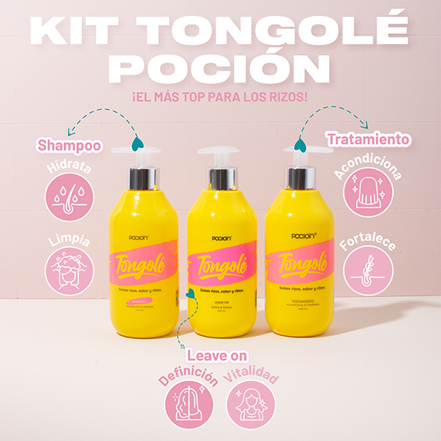 KIT PARA RIZOS BRILLANTES X3 TONGOLÉ POCIÓN