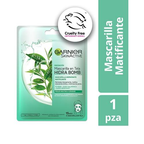 SKIN ACTIVE MASCARILLA HIDRA BOMB TÉ VERDE MATIFICANTE28G GARNIER